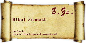 Bibel Zsanett névjegykártya