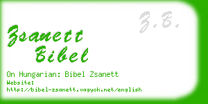 zsanett bibel business card